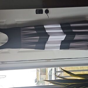 Black, White and Gray Sleeveless Maxi Dress, sz L